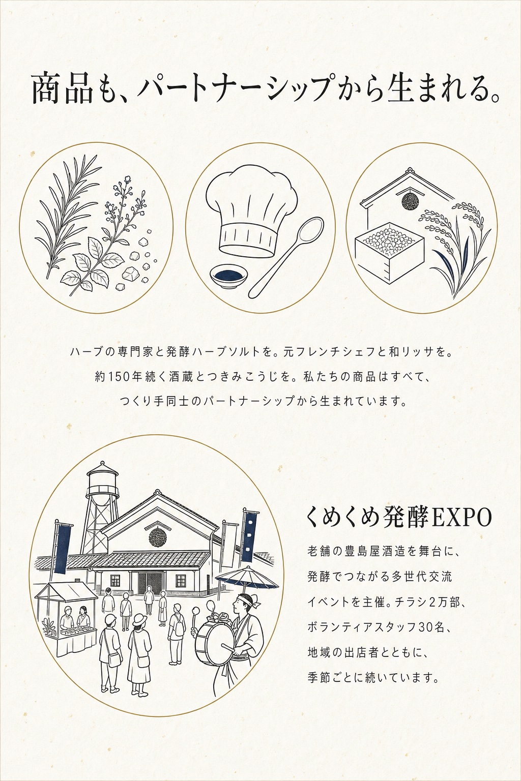 商品も、パートナーシップから生まれる。くめくめ発酵EXPO